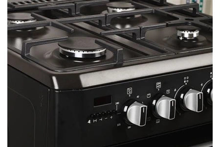 Gazinière Wiggo Gaziniere WO-E609R(BB) Pose libre 4 foyers 66 litres Noir