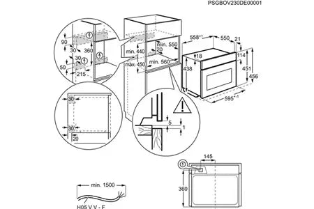 Four encastrable Aeg NKK9N821T COMPACT NOIR