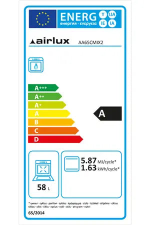 Gazinière Airlux AA65CMIX2 Faible profondeur