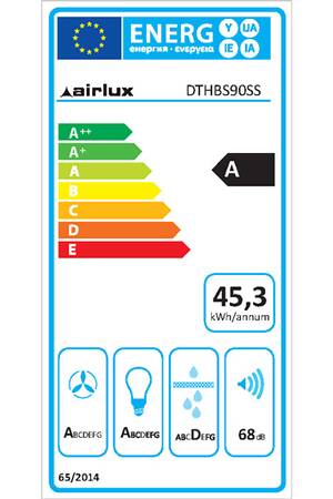 Hotte décorative murale Airlux DTHBS90SS