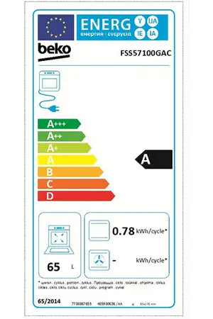 Cuisinière vitrocéramique Beko FSS57100GAC