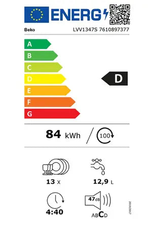 Lave-vaisselle pose libre Beko LVV1347S