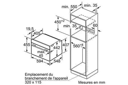 Four encastrable Bosch CSG936AB1 AccentLine Noir