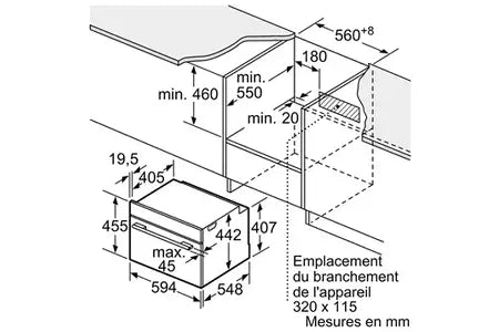 Four encastrable Bosch CSG936AB1 AccentLine Noir