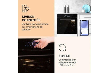 Four encastrable Tecnogas Four encastrable noir 2800 W 250.0 °C