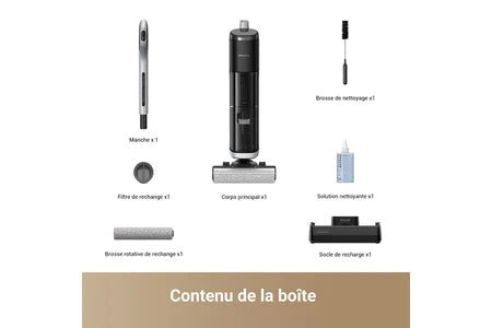 Aspirateur balai Dreame Aspirateur eau et poussière H14 pro Noir