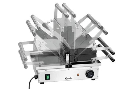 Gaufrier / croque-monsieur Bartscher Gaufrier Professionnel rotatif 165 x 100 mm hauteur 10 mm