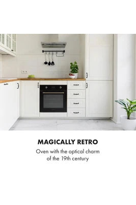 Four encastrable KLARSTEIN Retro Elizabeth - Four - encastrable - niche - largeur : 56 cm - profondeur : 55 cm - hauteur : 59 cm - classe A - noir