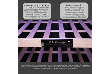 Cave de service GENERIQUE Cave à vin service Service AGCV240VN1Z1D Lecépage 248 bouteilles 1 zone