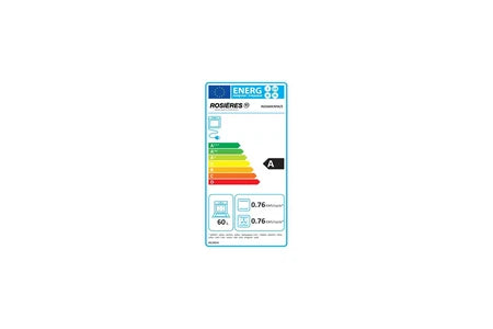 Cuisinière mixte Rosieres RGE660CMW/E - Cuisinière - pose libre - largeur : 59.8 cm - profondeur : 61 cm - hauteur : 93.6 cm - avec système auto-nettoyant - blanc