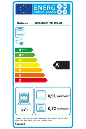 Cuisinière vitrocéramique Electrolux EKR648923K