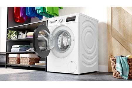 Lave-linge hublot Bosch Série 6 Lave-linge front 9 kg 1400 trs/min, Blanc WUU28T69FR