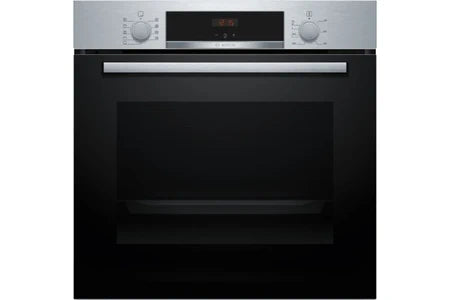 Four encastrable Bosch Serie | 4 HBA534BS3F - Four - encastrable - niche - largeur : 56 cm - profondeur : 55 cm - hauteur : 58.5 cm - avec système auto-nettoyant - classe