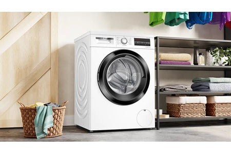 Lave-linge hublot Bosch Série 6 Lave-linge front 9 kg 1400 trs/min, Blanc WUU28T69FR