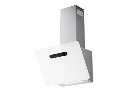 Hotte décorative murale Ciarra Smarte Hotte inclinée 60cm classe 650m3h wifi 4 vitesses évacuation ou recyclage tactile blanche a+++ CD6736KW