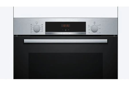 Four encastrable Bosch Serie | 4 HBA534BS3F - Four - encastrable - niche - largeur : 56 cm - profondeur : 55 cm - hauteur : 58.5 cm - avec système auto-nettoyant - classe