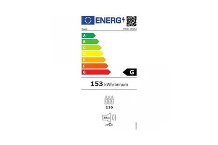 Cave de service Haier Cave a vin hws116gae - de vieillissement - pose libre - 116 bouteilles h126. 5 x l59,5 cm - noir
