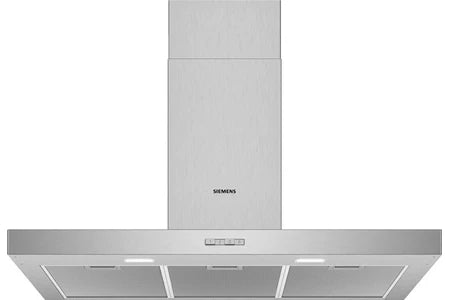 Hotte décorative murale Siemens iQ100 LC96BBC50 - Hotte - hotte décorative - largeur : 90 cm - profondeur : 50 cm - extraction et recirculation - acier inoxydable
