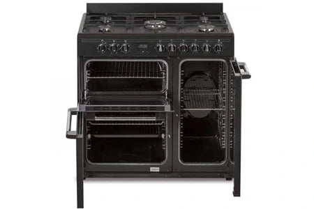 Piano de cuisson Continental Edison Cuisiniere piano gaz 3 fours électriques CECP903FB 5 feu Largeur