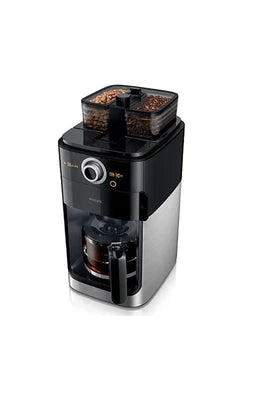 Cafetière filtre Philips Machine à café de 1,2L avec broyeur intégré 1000W gris noir HD7769/00