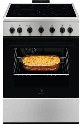 Cuisinière vitrocéramique Electrolux Cuisiniere vitroceramique Modèle LKR620066X Pose libre 60cm Four : 57 litres Noir - Acier inoxydable A