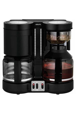 Combiné expresso cafetière Krups cafetière combiné filtres et expresso pour 20 tasses 2200W noir