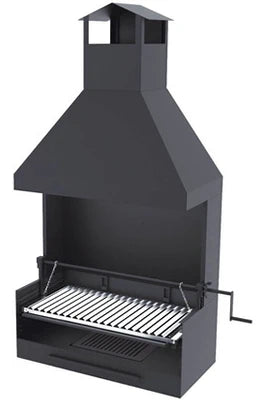 Barbecue FM Calefaccion Barbecue argentin bois et charbon FM BVE-82 80cm grille suspendue à manivelle