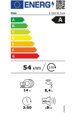 Lave-vaisselle pose libre MIELE G7210 SC IN