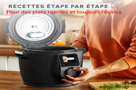 Mijoteur Moulinex Multicuiseur intelligent Cookeo haute pression connecte + couvercle Extracrisp YY5449FB