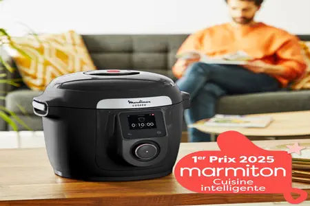Mijoteur Moulinex Multicuiseur intelligent Cookeo haute pression connecte + couvercle Extracrisp YY5449FB
