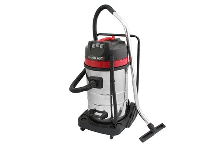 Aspirateur à eau et poussière MonsterShop Aspirateur Industriel 80L Sec et Humide 3000W Acier Inoxydable Aspirateur Commercial