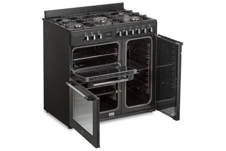 Piano de cuisson Continental Edison Cuisiniere piano gaz 3 fours électriques CECP903FB 5 feu Largeur