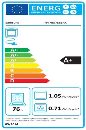 Four encastrable Samsung NV7B5755SAK Dual Cook Flex Noir