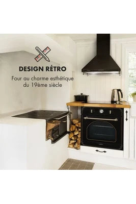 Four encastrable KLARSTEIN Retro Victoria - Four - encastrable - niche - largeur : 56 cm - profondeur : 57.5 cm - hauteur : 60 cm - classe A - noir
