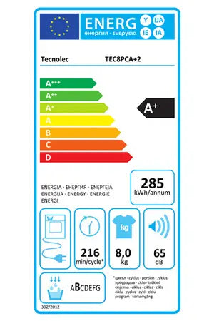 Sèche-linge pompe à chaleur Tecnolec TEC8PCA+2