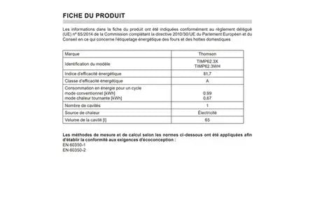 Cuisinière induction Thomson TIMP62.3X