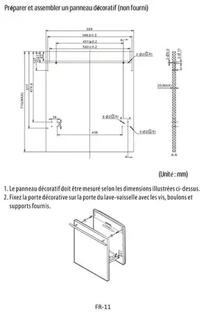 Lave-vaisselle encastrable THOMSON TWBI4614DFULL - ENCASTRABLE 60CM