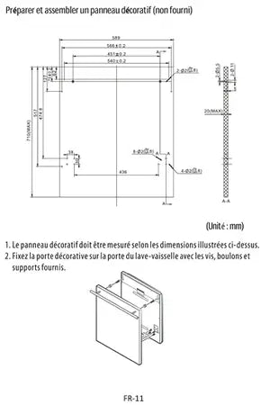 Lave-vaisselle encastrable Thomson TWBI4614DFULL - ENCASTRABLE 60CM