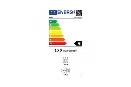 Cave de service Haier Cave a vin hws188gae - de vieillissement - pose libre - 188 bouteilles - mono zone - h185 x l59,5 cm - noir