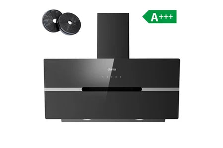 Hotte décorative murale Ciarra 90cm 4 vitesses 650 m3/h tactile et Wifi Connectée booster recyclage ou evacuation CD9736FB