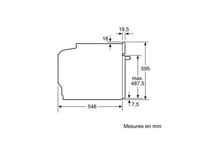 Four encastrable Bosch Four intégrable multifonction 71l 60cm pyrolyse blanc HBG7741W1F
