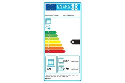 Piano de cuisson Continental Edison Cuisiniere gaz CECDF6060IBD Double fours 4 feu L60 P60 H90