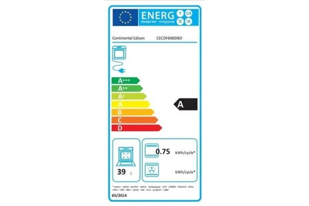 Piano de cuisson Continental Edison Cuisiniere gaz CECDF6060IBD Double fours 4 feu L60 P60 H90