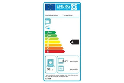 Piano de cuisson Continental Edison Cuisiniere gaz CECDF6060IBD Double fours 4 feu L60 P60 H90