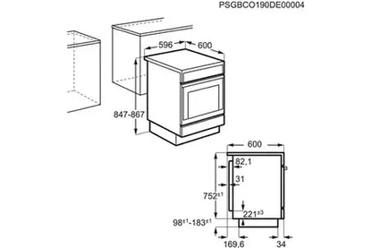 Cuisinière induction AEG CIB6641ABM