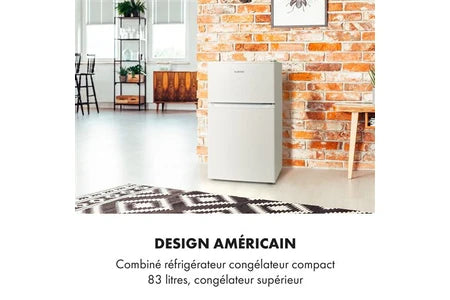 Réfrigérateur top KLARSTEIN Réfrigérateur-congélateur Big Daddy Cool 87 Liter 40dB