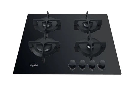 Plaque gaz Whirlpool GOB 616/NB - Table de cuisson au gaz - 4 plaques de cuisson - Niche - largeur : 56 cm - profondeur : 49 cm - noir
