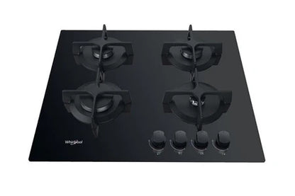 Plaque gaz Whirlpool GOB 616/NB - Table de cuisson au gaz - 4 plaques de cuisson - Niche - largeur : 56 cm - profondeur : 49 cm - noir