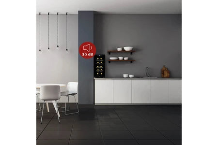 Cave de service Primo PR170WK Cave à Vin - Pose Libre - 10 Bouteilles - Classe E - Noir