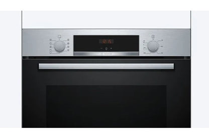 Four encastrable Bosch Serie | 4 HBA534BS3F - Four - encastrable - niche - largeur : 56 cm - profondeur : 55 cm - hauteur : 58.5 cm - avec système auto-nettoyant - classe